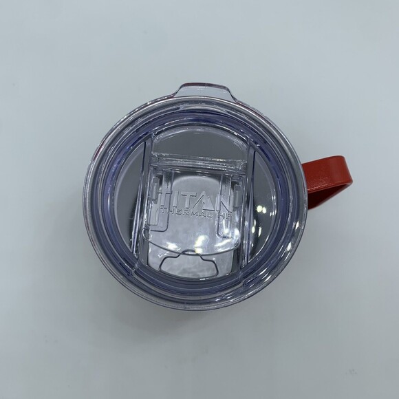 Anthropologie Travel Mug w/ Lid GRATEFUL Coffee Cup Stripes Summer July 4th USA - Picture 4 of 10